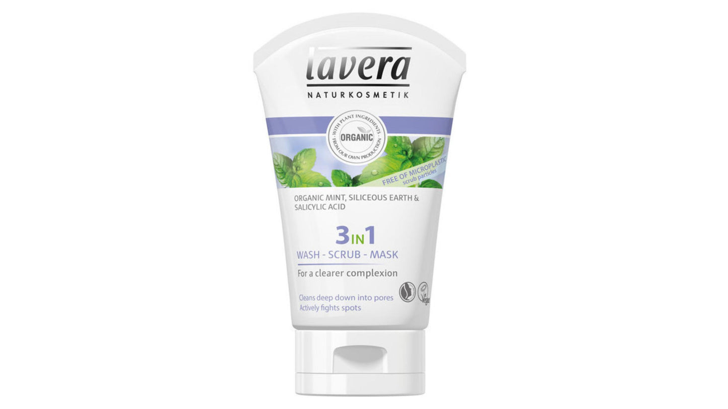 Lavera, 3 In 1 Wash Scrub Mask 125ml