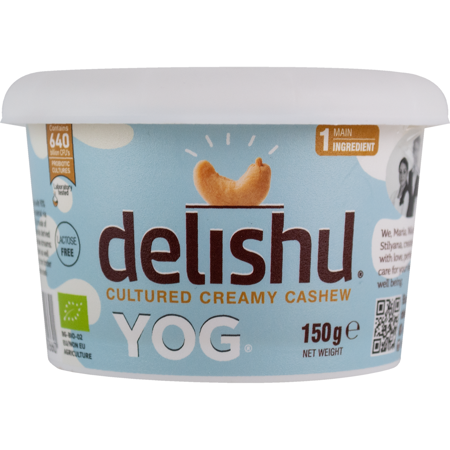 Vegan Cashew Yogurt 150g Delishu Bio