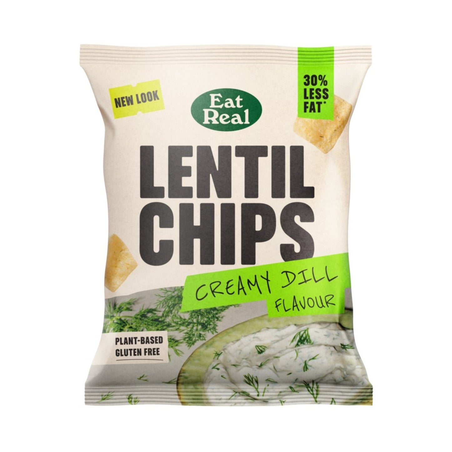EAT REAL, LENTIL CHIPS CREAMY DILL 40G