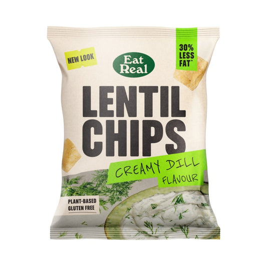 EAT REAL, LENTIL CHIPS CREAMY DILL 40G