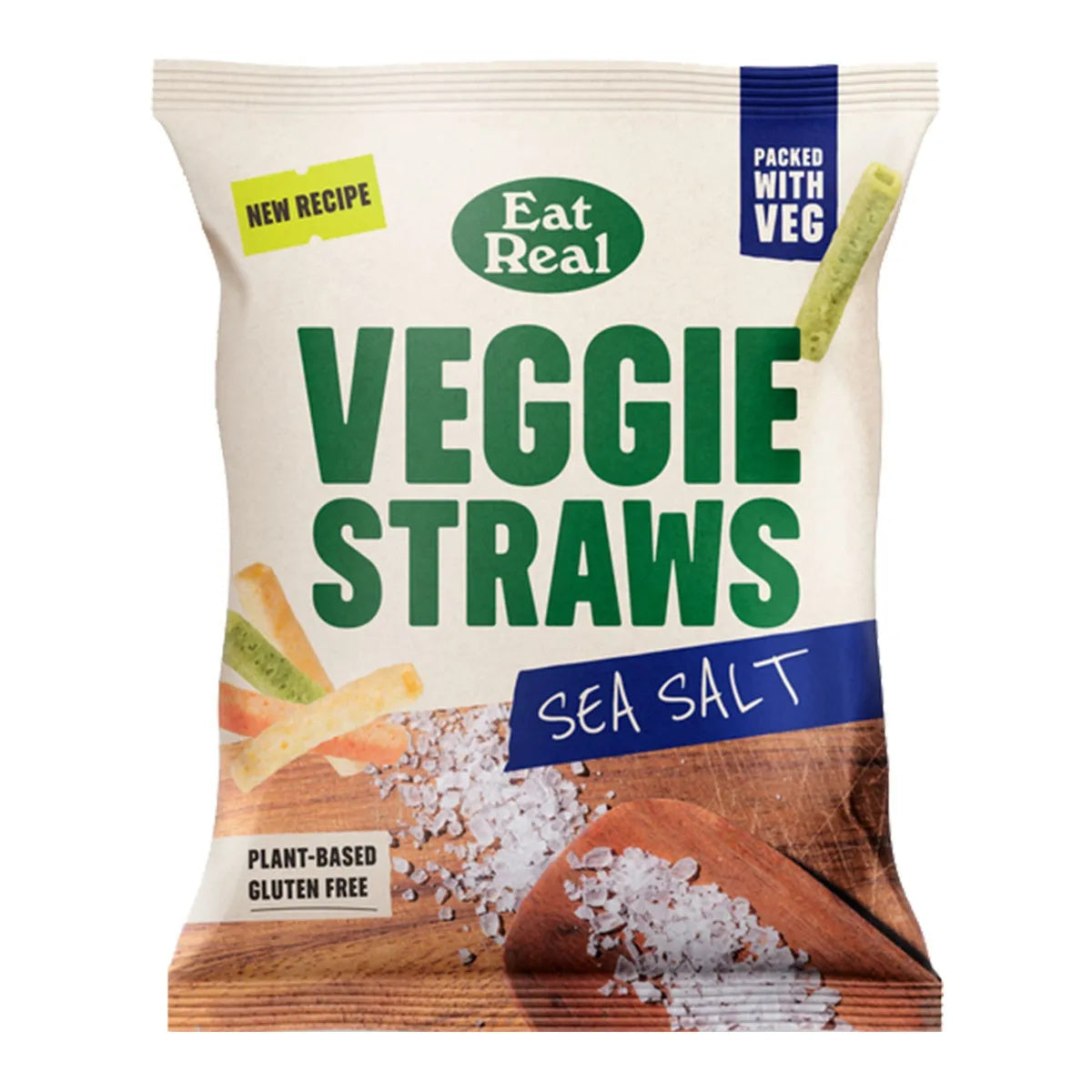 EAT REAL, VEGGIE STRAWS SEA SALT 45G