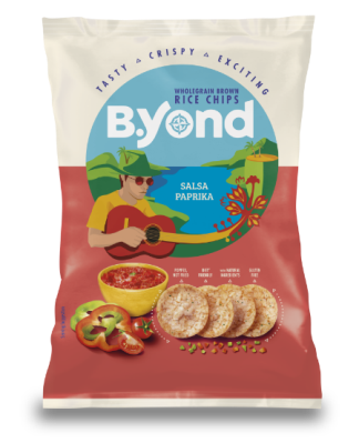 BYOND, BROWN RICE CHIPS SALSA PAPRIKA 60G