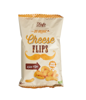 TRAFO, CHEESE FLIPS OVEN BAKED 75G BIO