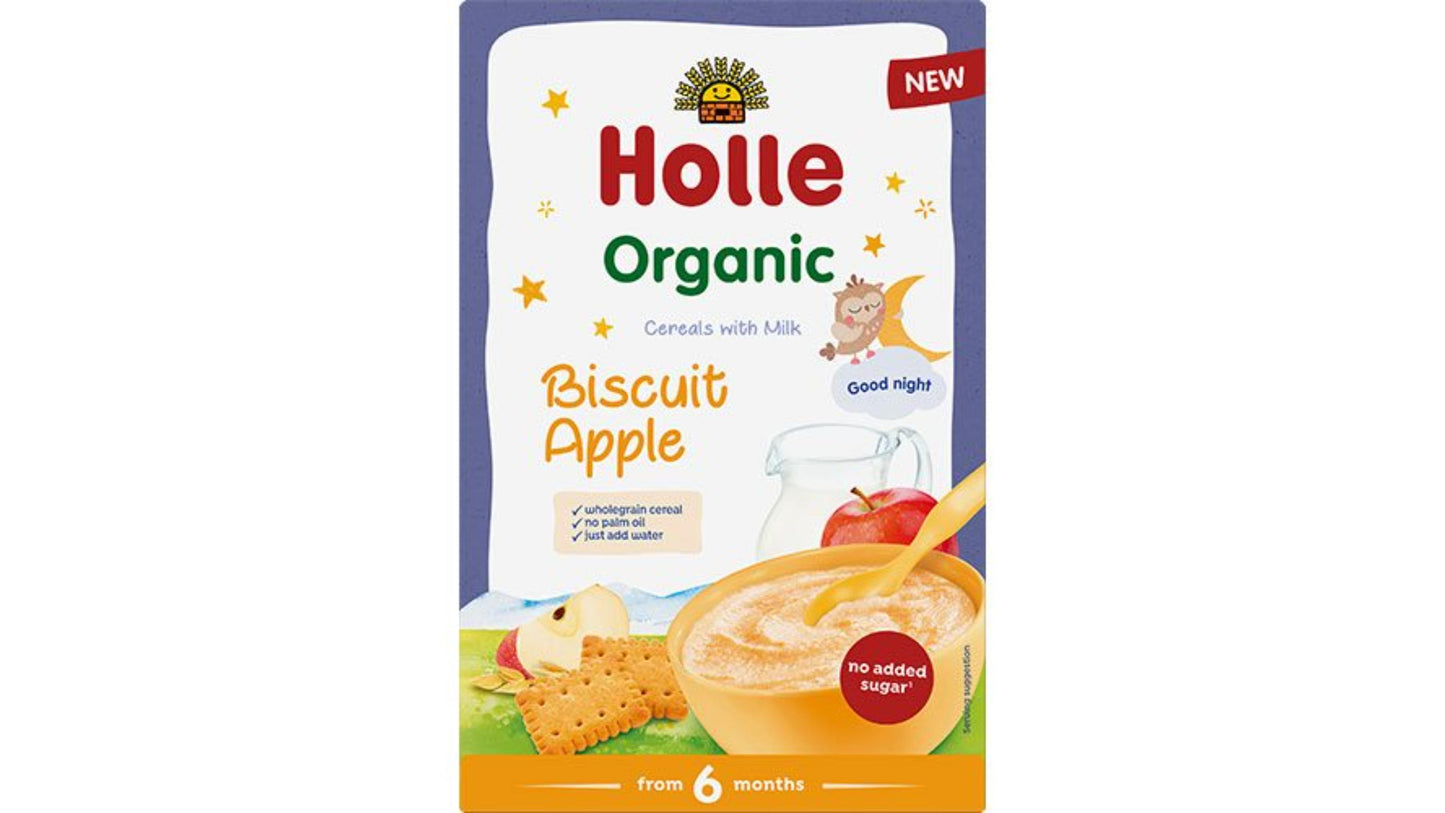 HOLLE, MILK CEREAL BISCUIT APPLE FROM 6 MONTHS 250G BIO