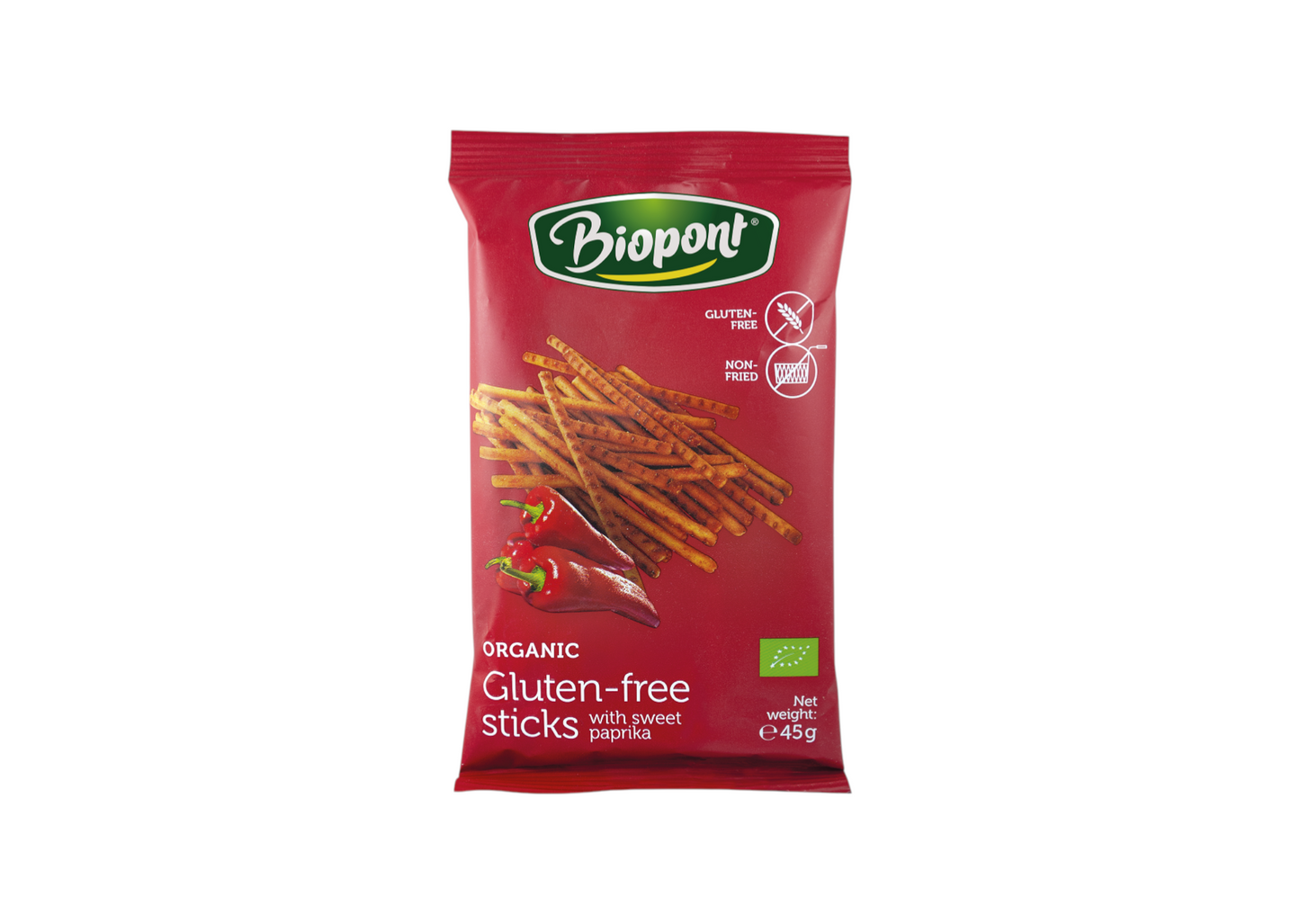 Biopont, Gluten Free Paprika Sticks 45G Bio