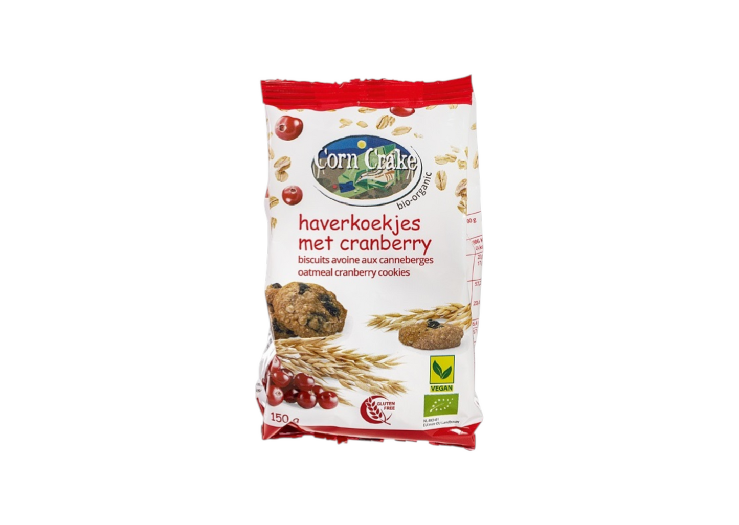 Corn Crake, Oat Biscuits With Cranberry 150G