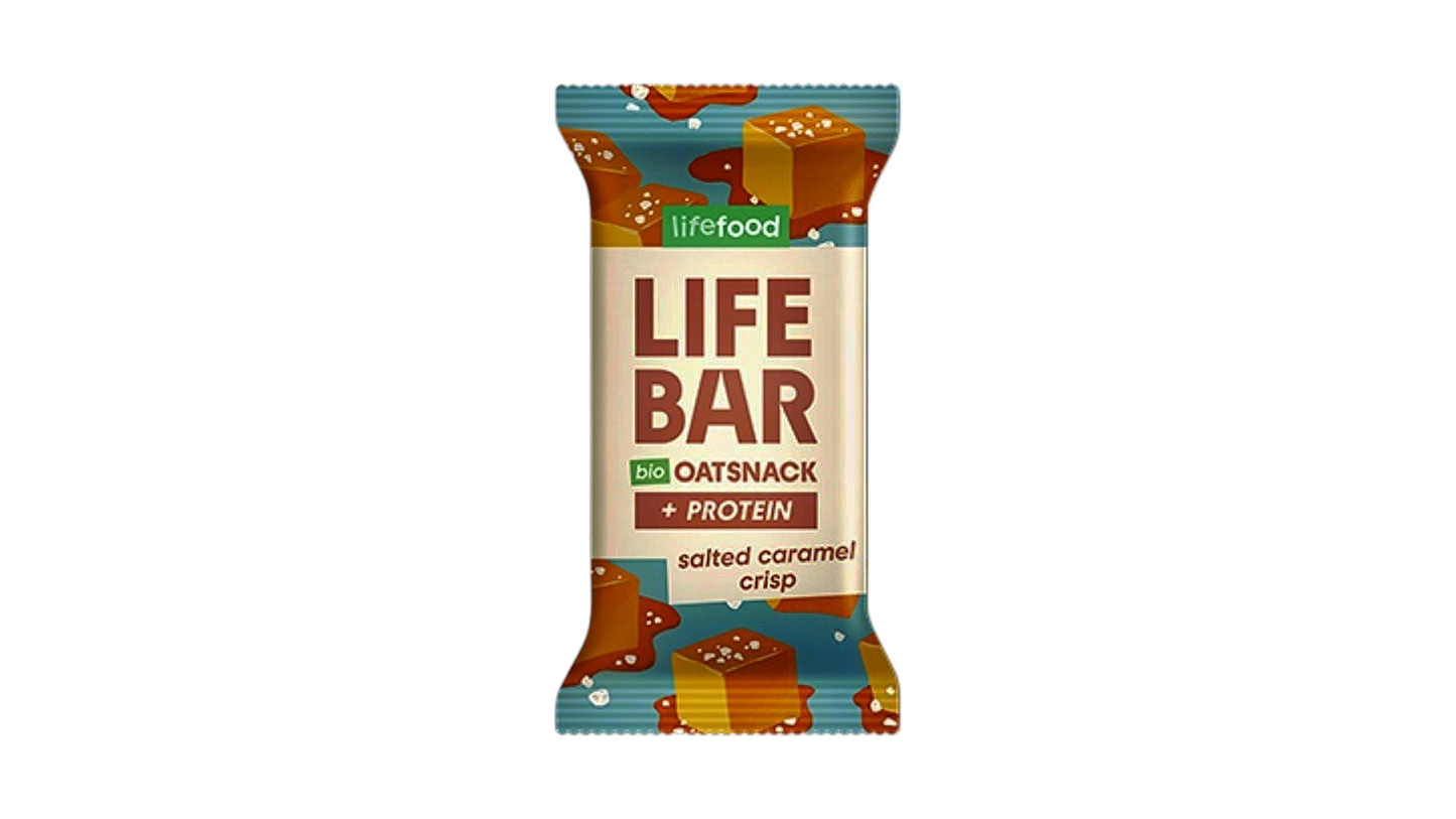 Organic LIFEBAR Oat Snack Protein Salted Caramel Crisp