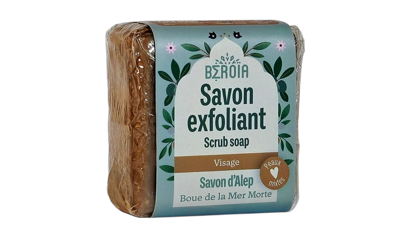 BEROIA, DEAD SEA MUD ALEPPO SCRUB SOAP 100G