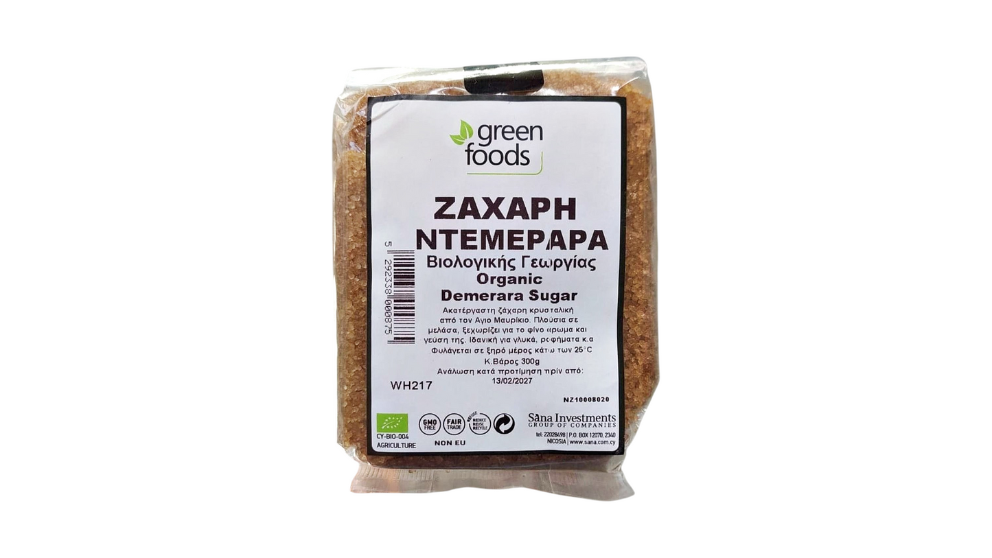 Green Foods, Demerara Sugar 300G Bio