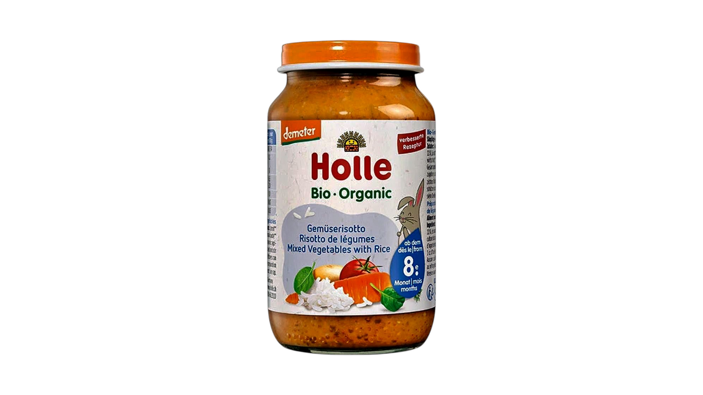 HOLLE, Jar Mixed Vegetables With Rice (8M) 220G Bio (V)
