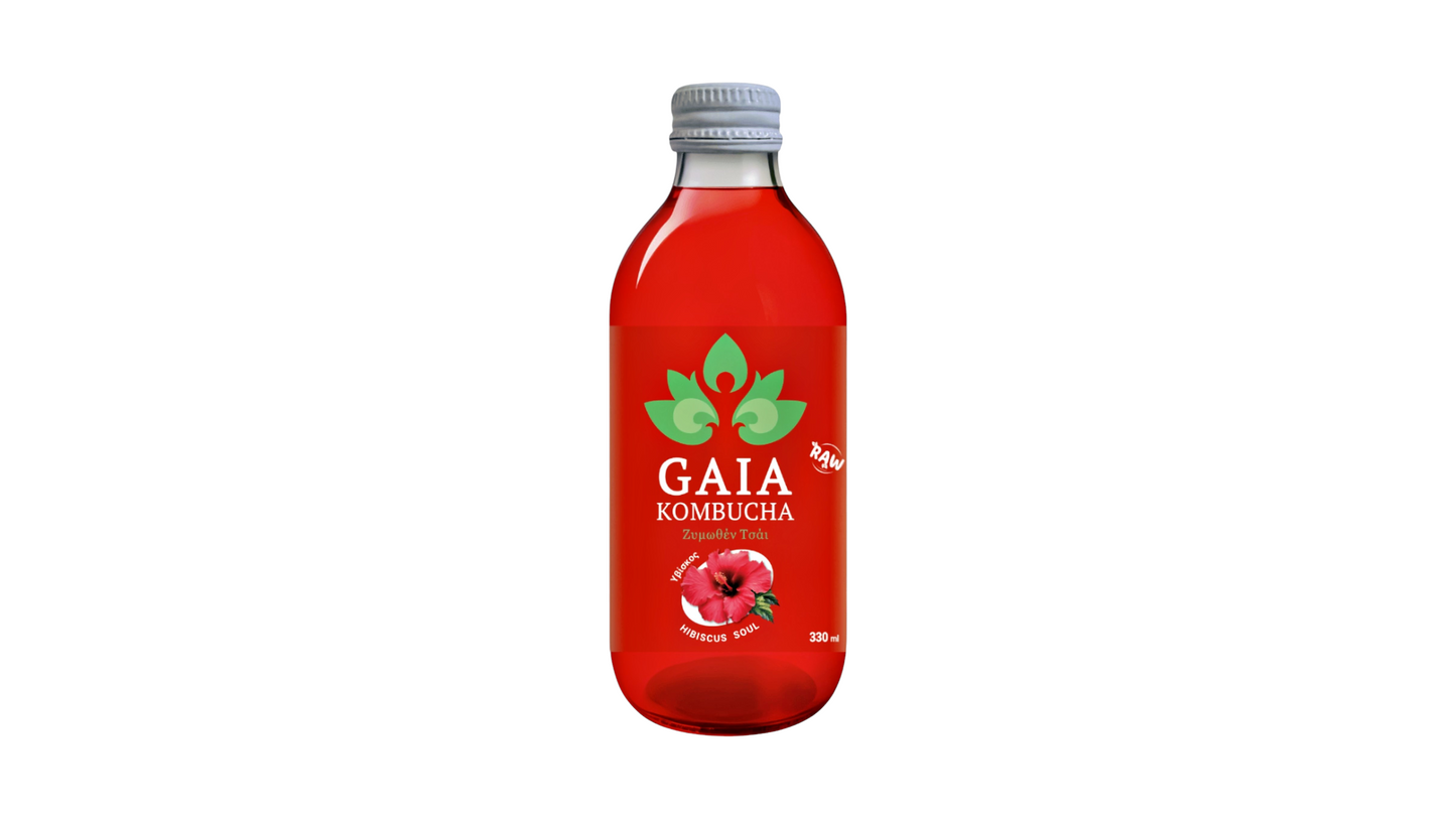 Gaia Kombucha Raw Hibiscus Soul 330 ml