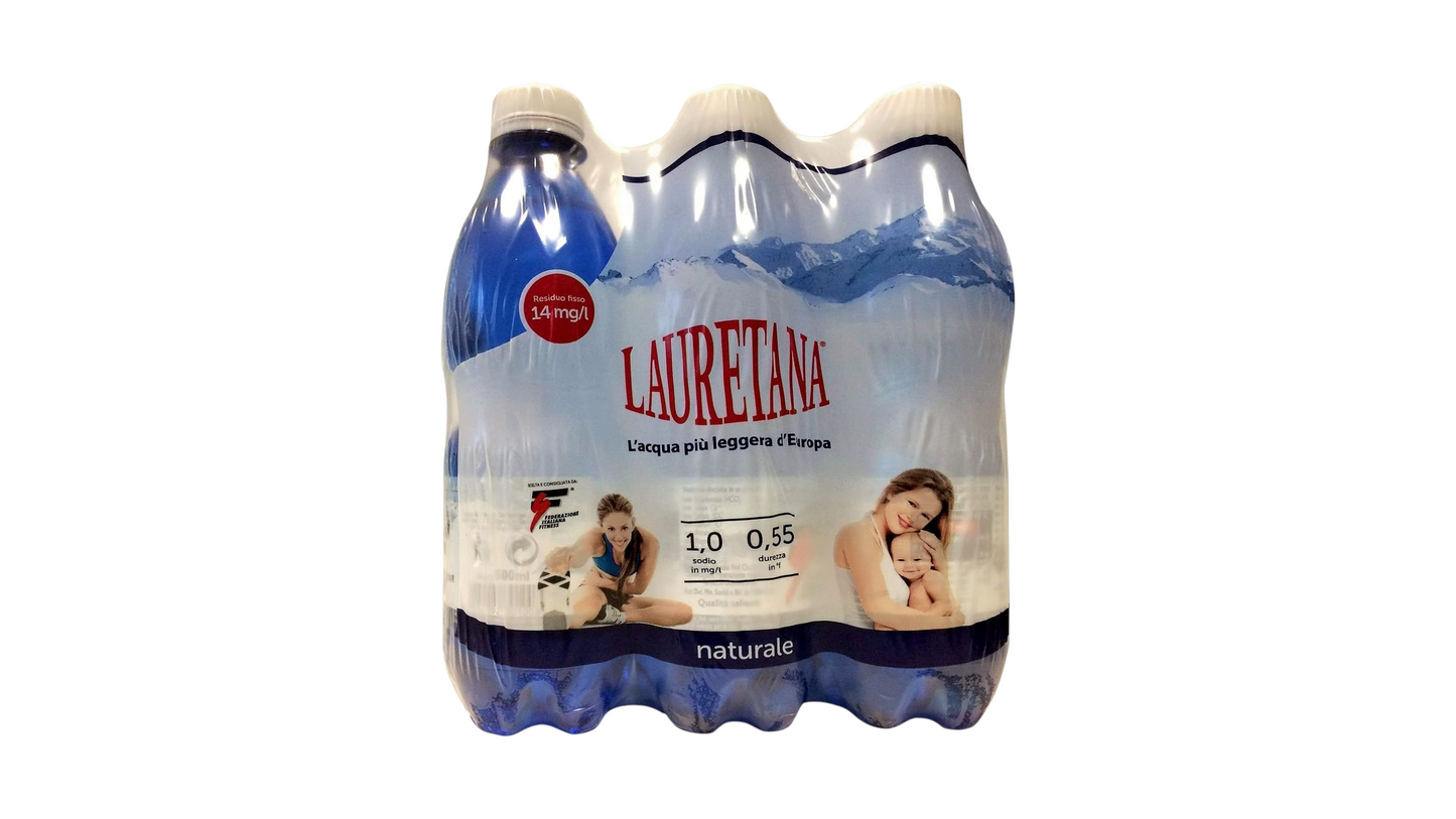 Lauretana, Natural Mineral Water 0.5L 6pack