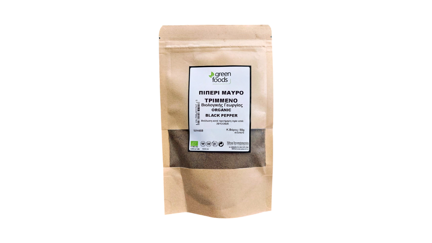 Green Foods, Black Pepper Ground 50G Bio