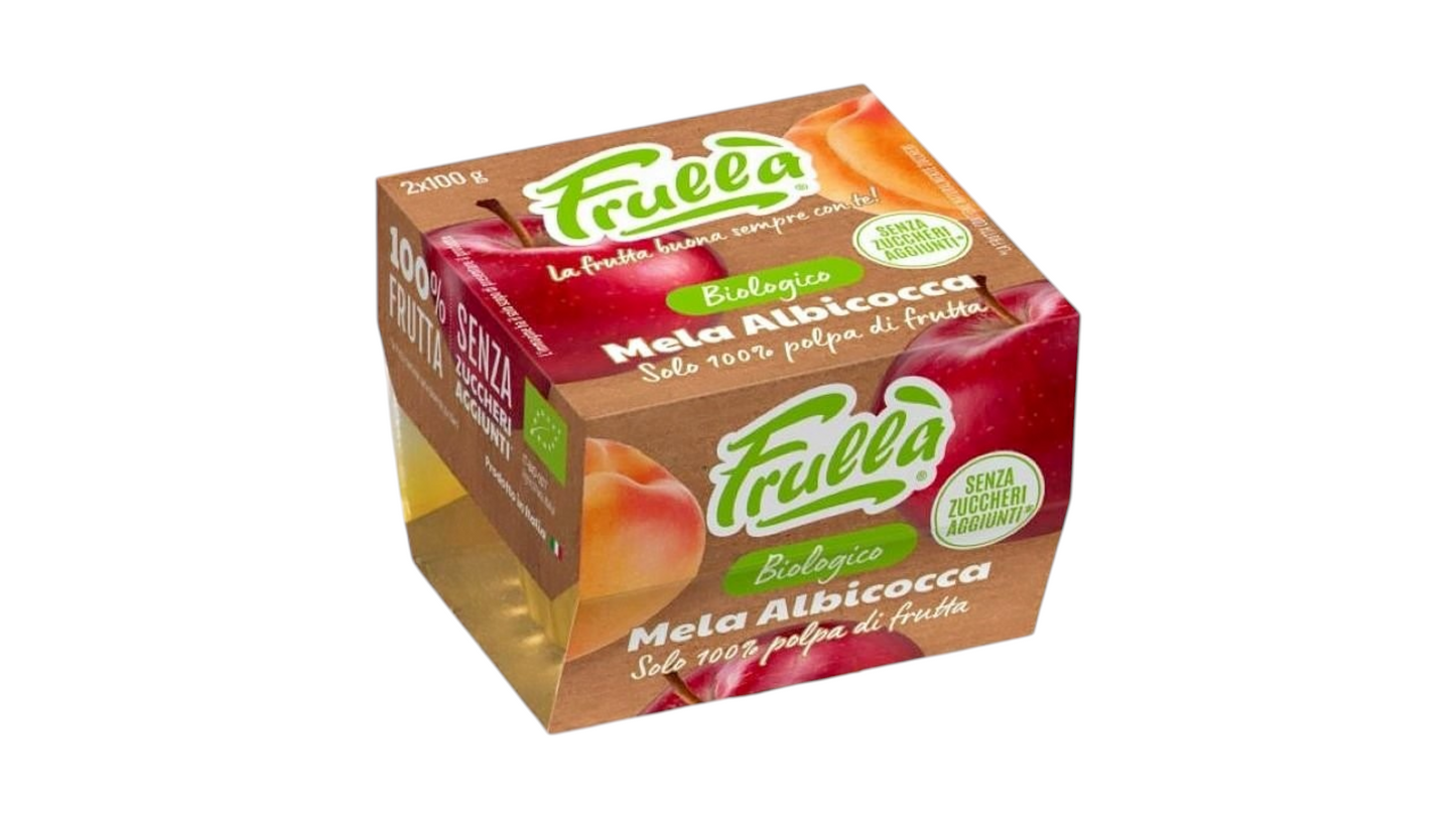 FRULLA, APPLE APRICOT PULP 2X100G BIO