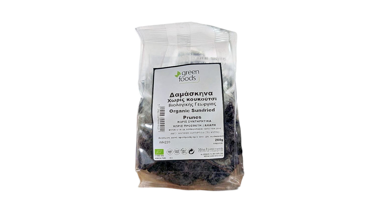 GREEN FOODS, PRUNES PITTED 200G BIO