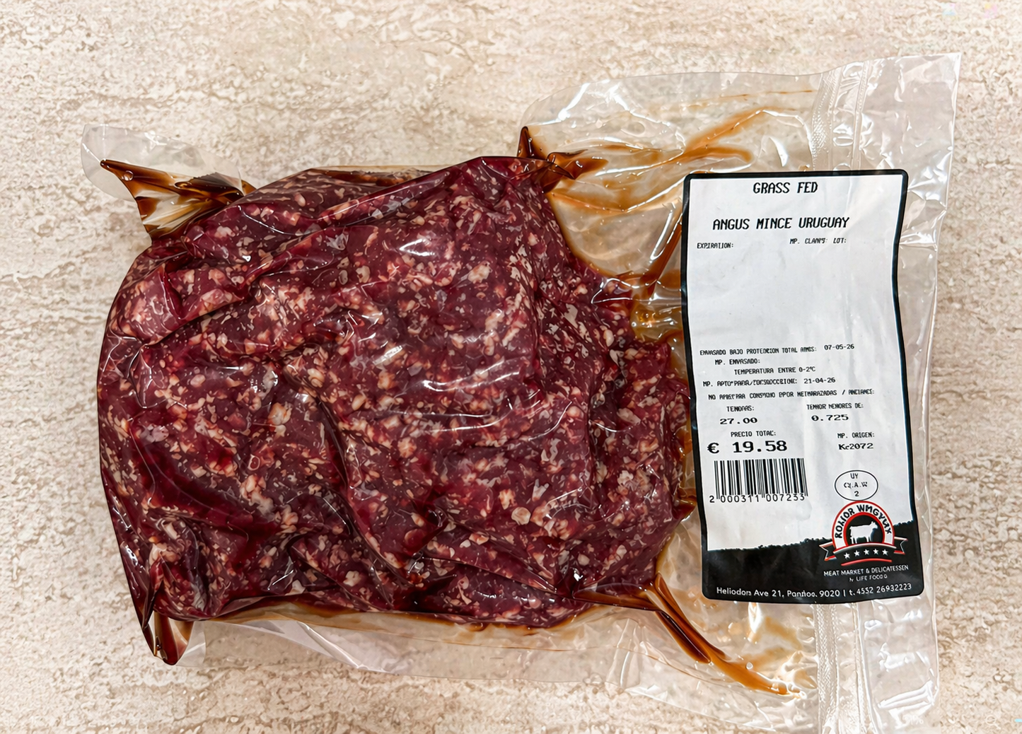 Angus Minced Uruguay Grass Fed approx. 600g (weight based)