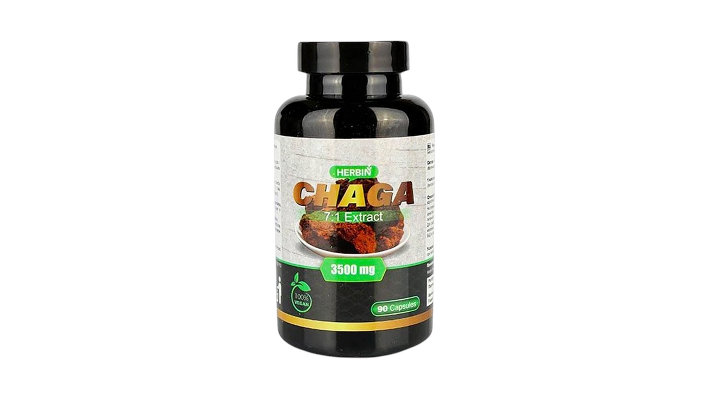 HERBIN, Chaga 3500 mg 7:1 Extract, 90 Capsules
