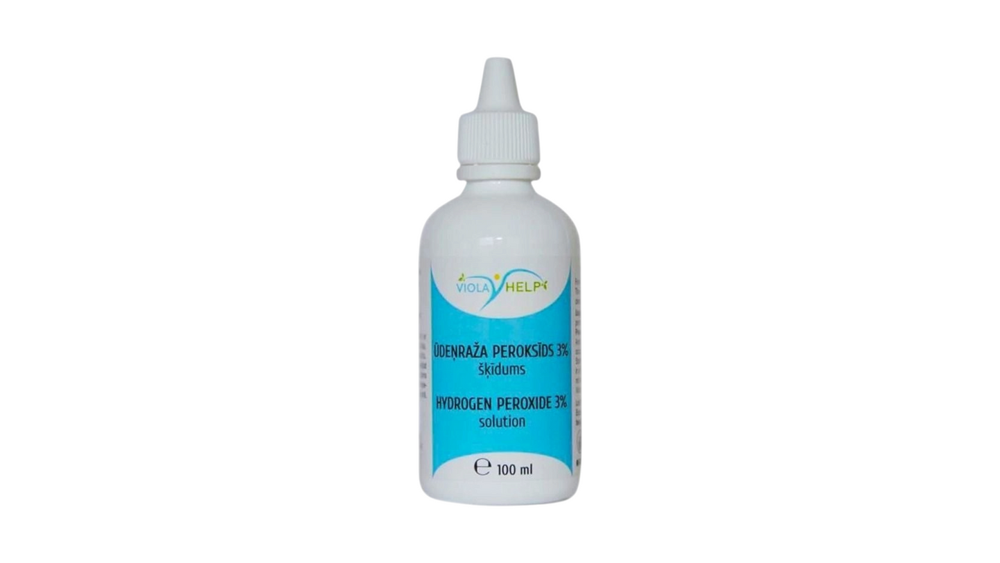 Viola Help Hydrogen Peroxide 3% Solution – Antiseptic First Aid Liquid for Wound Cleansing 100 ml