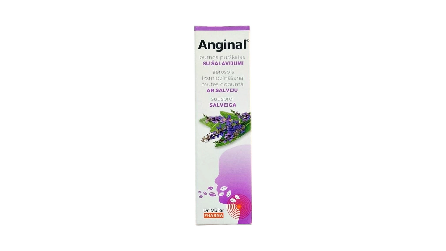 Dr. Müller Anginal Mouth Spray with Sage – Natural Sore Throat & Oral Care Spray 30 ml