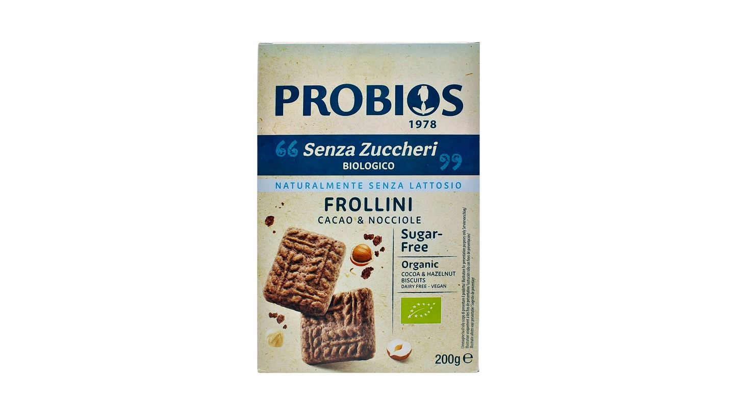 Probios, Biscuits Cocoa Hazelnut Sugar Free 200G Bio