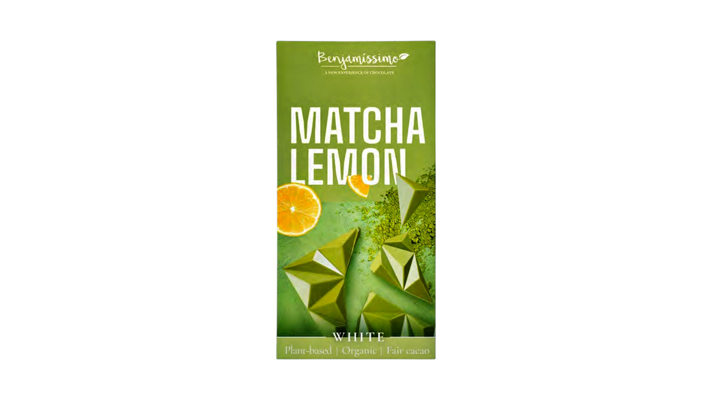 BENJAMISSIMO, WHITE MATCHA LEMON VEGAN BAR 60G BIO