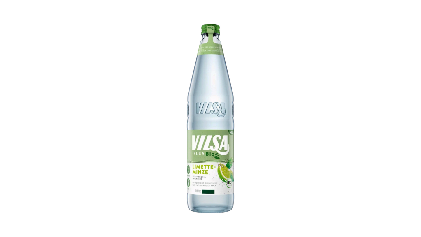 VILSA FOUNTAIN Water With Lime And Mint Glass Bottle BIO 700ml