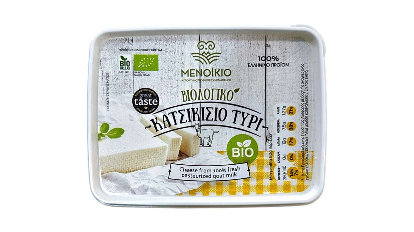 MENOIKIO GOAT FETA CHEESE TUPPER 400G BIO