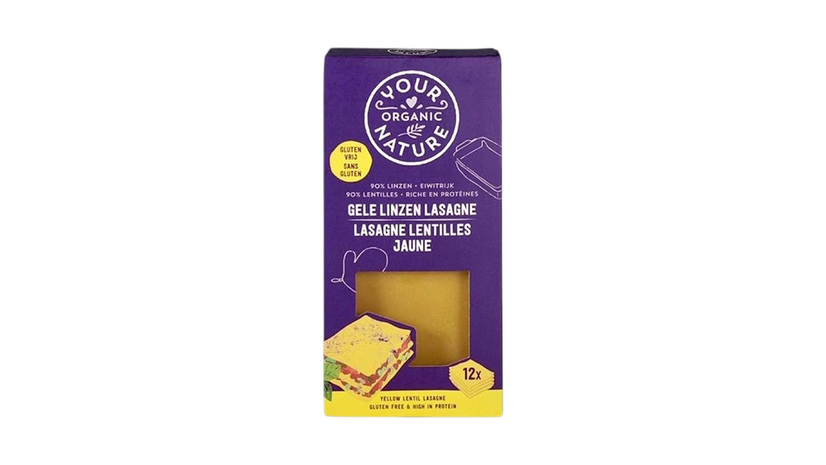 YOUR ORGANIC NATURE, YELLOW LENTIL LASAGNA GLUTEN FREE 250G BIO