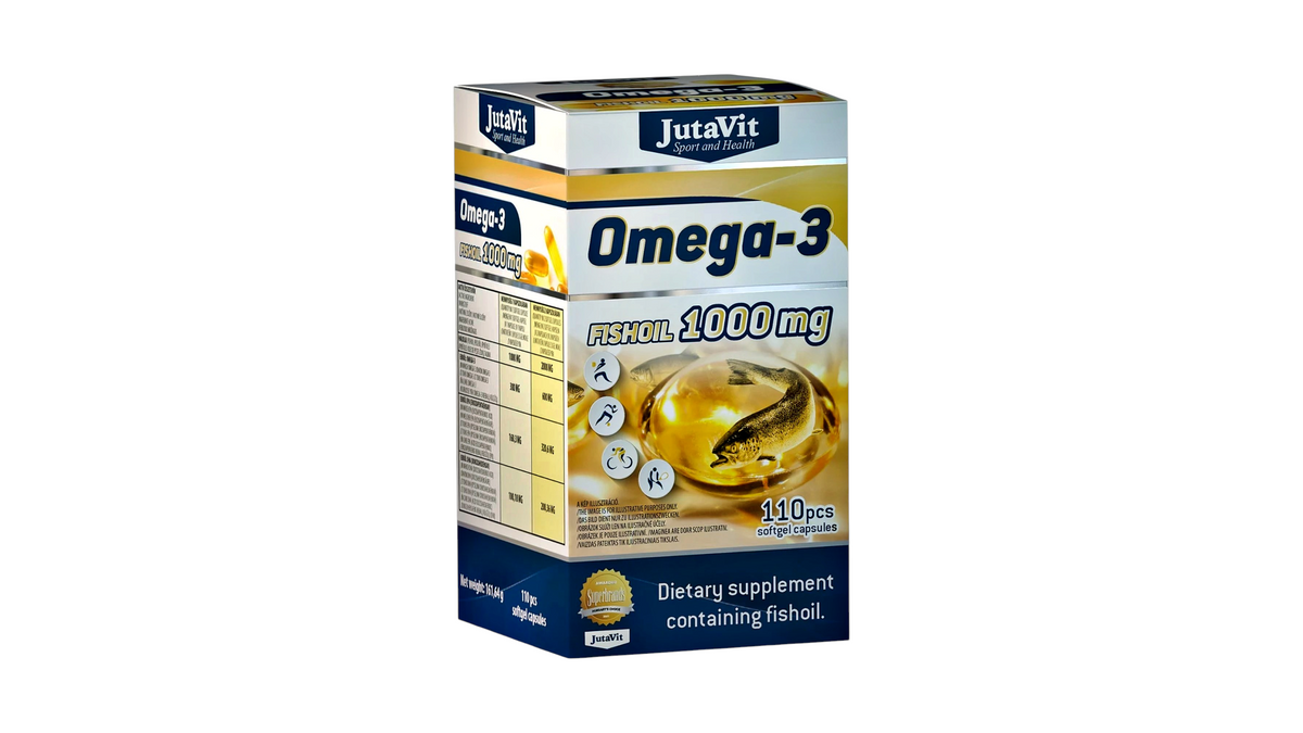 JutaVit Omega-3 Fish Oil 1000 mg (110 Softgel Capsules)