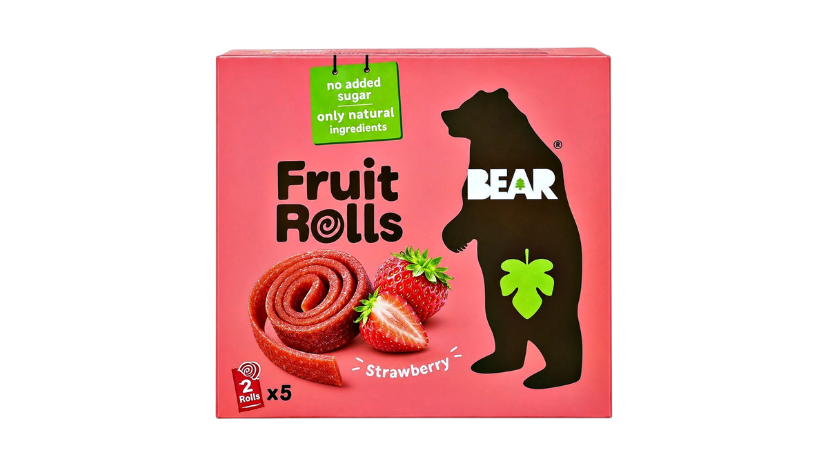 BEAR, FRUIT ROLLS STRAWBERRY 5X20G