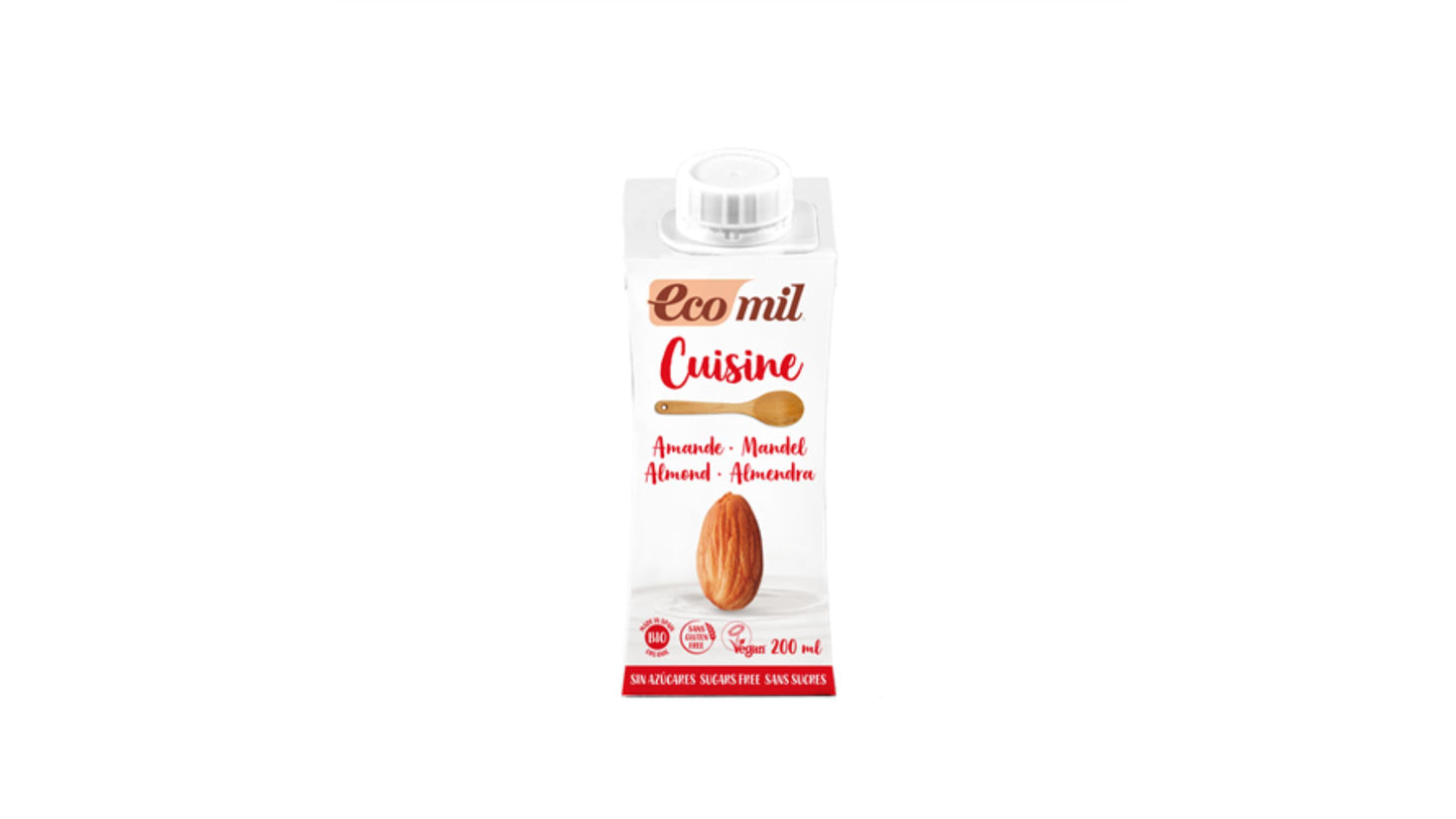Ecomil, Cuisine Almond Cream Sugar Free 200Ml Bio