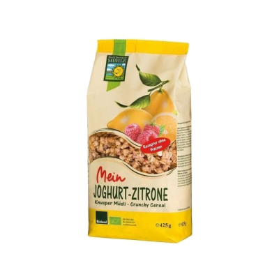 BOHLSENER, YOGHURT LEMON CRUNCHY CEREAL 400G BIO