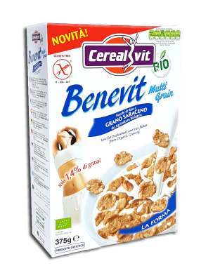 CEREALVIT, BENEVIT RICE-BUCKWHEAT CEREALS BIO 375G GLUTEN FREE