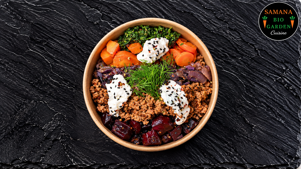 Buckwheat Healthy Bowl with Ground Beef