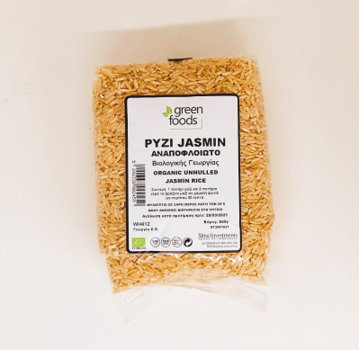 GREEN FOODS, WHOLEGRAIN JASMIN RICE 500G BIO