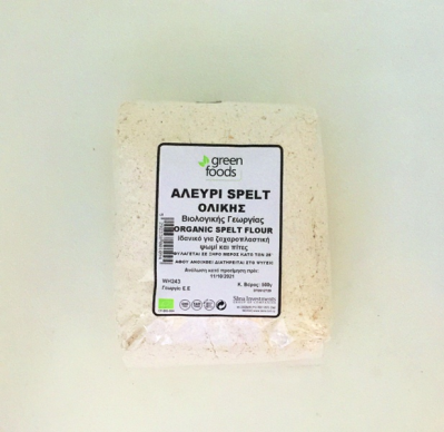 GREEN FOODS, WHOLEWHEAT SPELT FLOUR 500G BIO