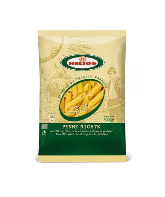 HELIOS, PENNE RIGATE PASTA 500G BIO