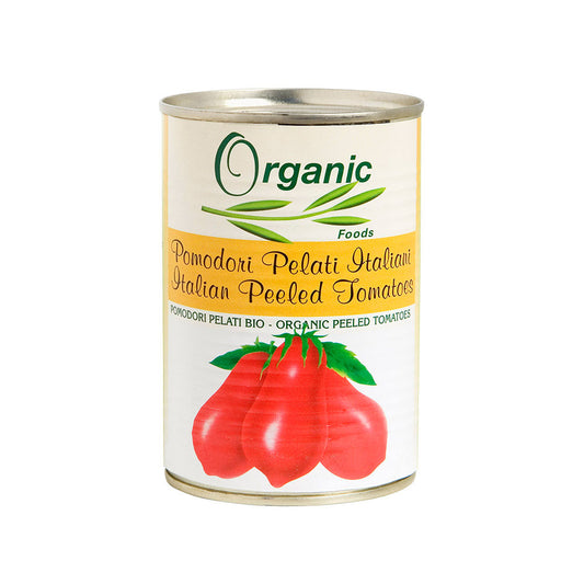 ORGANIC FOODS, ITALIAN PEELED TOMATOES 400G BIO