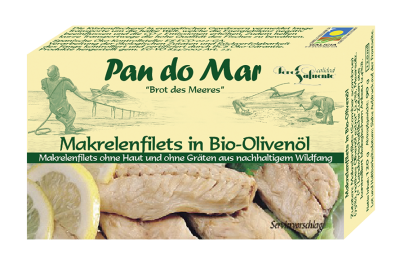 PANDOMAR, MACKEREL FILETS ΙΝ ΒΙΟ OLIVE OIL 125ML