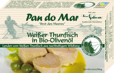 PANDOMAR, WHITE TUNA IN BIO OLIVE OIL 120ML