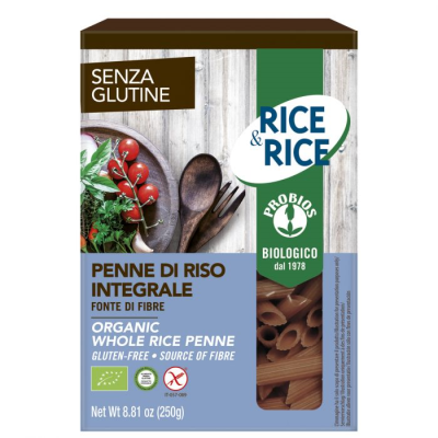PROBIOS, WHOLEMEAL RICE PENNE GLUTEN FREE 250G BIO