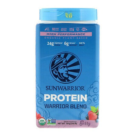 SUNWARRIOR, BERRY FLAVOUR PROTEIN BLEND 750G BIO