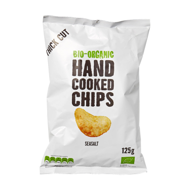 TRAFO, HANDCOOKED SEA SALT CHIPS 125G BIO