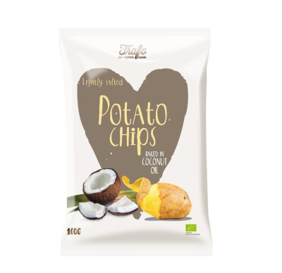 TRAFO, LIGHTLY SALTED COCONUT OIL POTATO CHIPS 100G BIO