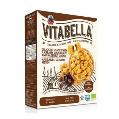 VITABELLA, CHOCOLATE HAZELNUT PILLOW G/F 300G BIO