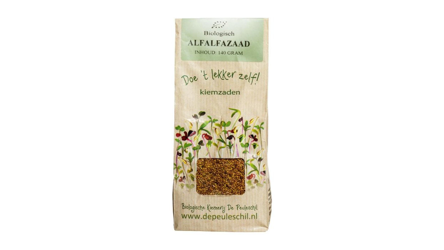 De Peuleschil Organic Alfalfa Seeds 140g – BIO Sprouting Seeds for Fresh Microgreens