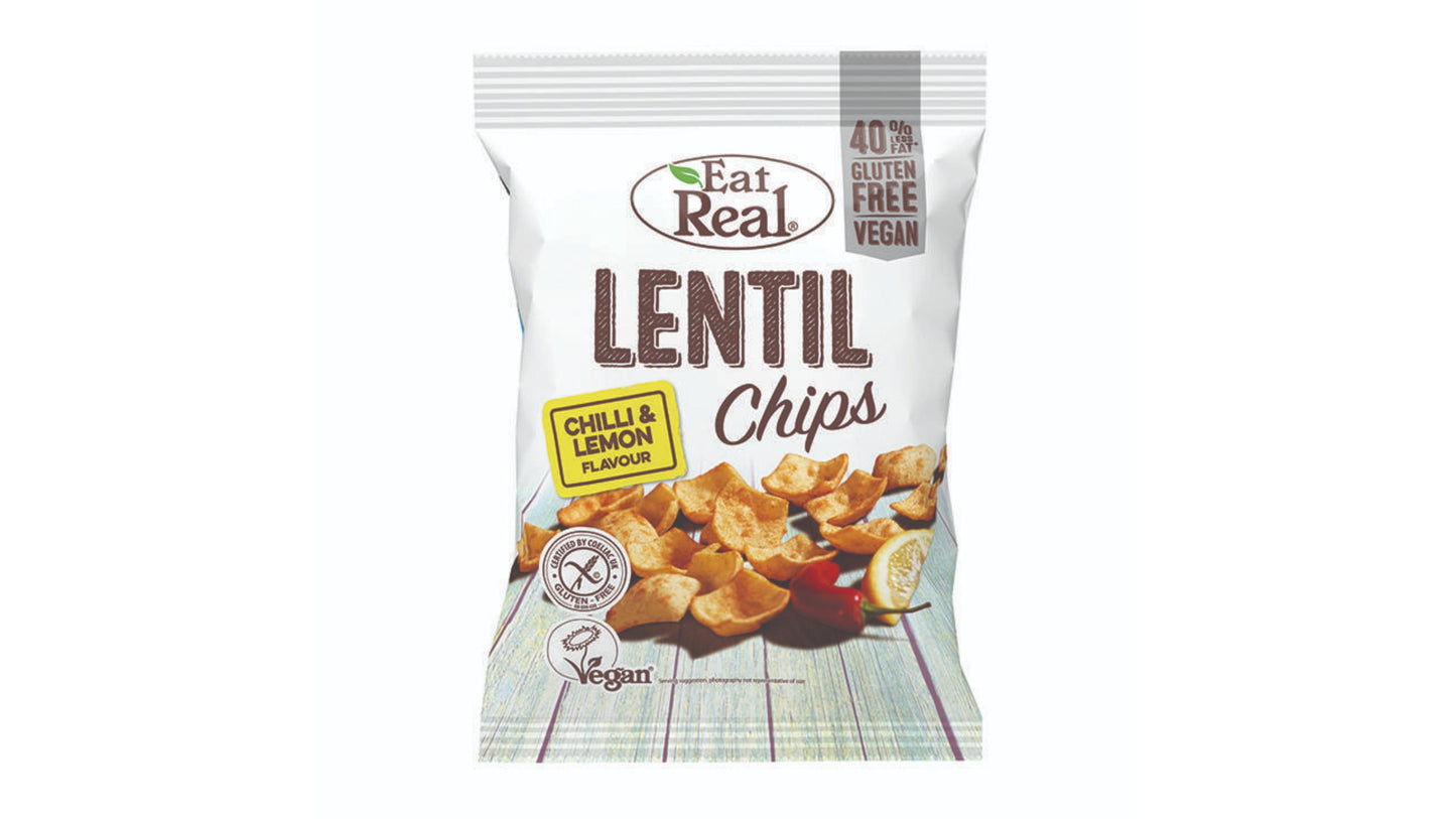 Eat Real, Chilli Lemon Lentil Chips 40G