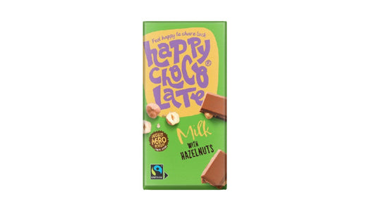 Happy Chocolate, Milk With Hazelnuts 200G Bio