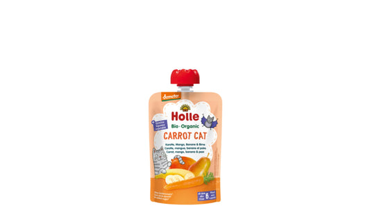Holle, Pouch Carrot Cat - Mango Banana Pear (6M) 100G Bio