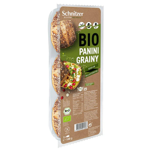 SCHNITZER, ORGANIC PANINI GRAINY 188G BIO